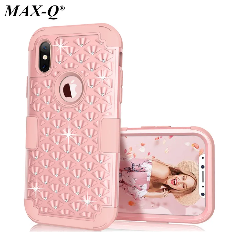 Luxury Diamond Bling Case For Apple iphone X Hybrid 3 in 1 Shockproof Silicone Rugged Combo Armor Cover For iphone XS Coque
Luxury Diamond Bling Case For Apple iphone X Hybrid 3 in 1 Shockproof Silicone Rugged Combo Armor Cover For iphone XS Coque