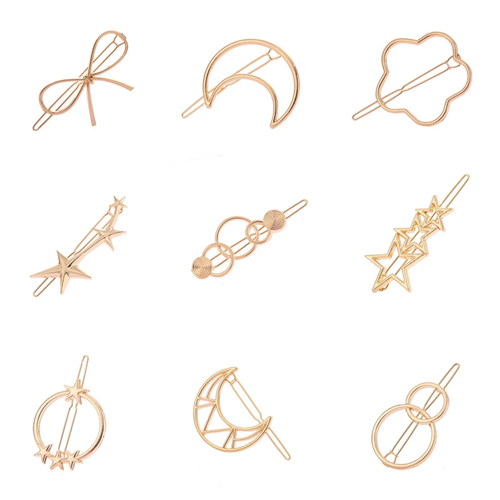 Fashion Woman Hair Accessories Hair Clip Pin Metal Geometric Alloy Hairband Moon Circle Hairgrip Jewelry Barrette Girls Holder
Fashion Woman Hair Accessories Hair Clip Pin Metal Geometric Alloy Hairband Moon Circle Hairgrip Jewelry Barrette Girls Holder