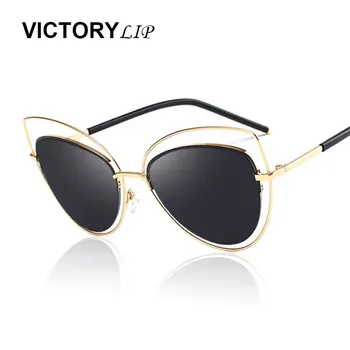 VictoryLip Cat Eye Women Hollow Vintage Sunglasses Male Fashion Metal Frame Lady UV400 Mirror Stylish Sun Glasses High Quality
VictoryLip Cat Eye Women Hollow Vintage Sunglasses Male Fashion Metal Frame Lady UV400 Mirror Stylish Sun Glasses High Quality