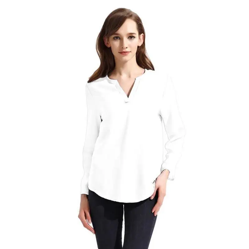 Womens Chiffon Blouse Tops Elegant Ladies V-neck Long Sleeve Shirts Summer Blusas Plus Size Women Thin Chiffon Blouses Shirt
Womens Chiffon Blouse Tops Elegant Ladies V-neck Long Sleeve Shirts Summer Blusas Plus Size Women Thin Chiffon Blouses Shirt