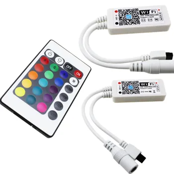 Smart Wifi Music RGB / RGBW / RGBWW LED Controller Mini DC12V IR 24Key Remote Control For 5050 2835 3528 LED Strip Lights
Smart Wifi Music RGB / RGBW / RGBWW LED Controller Mini DC12V IR 24Key Remote Control For 5050 2835 3528 LED Strip Lights