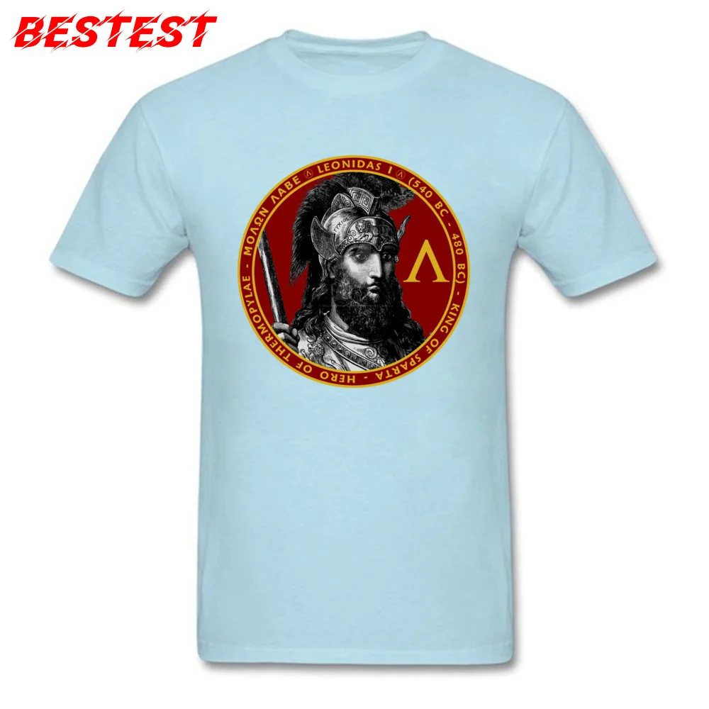 201896Ysparta knight leonidas Men Special Tops Tees Round Collar Mother Day All Cotton Top T-shirts Group Short Sleeve Tops Shirts 201896Ysparta knight leonidas light