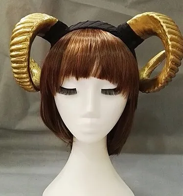 Woman Handmade Sheep horn Headband Hairband Accessory Demon Evil Gothic Lolita Cosplay Halloween Purim Carnival Headwear Prop
Woman Handmade Sheep horn Headband Hairband Accessory Demon Evil Gothic Lolita Cosplay Halloween Purim Carnival Headwear Prop