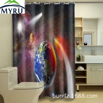 MYRU Space Galaxy 3D printing waterproof personality shower curtain unique shower curtains for bathroom
MYRU Space Galaxy 3D printing waterproof personality shower curtain unique shower curtains for bathroom