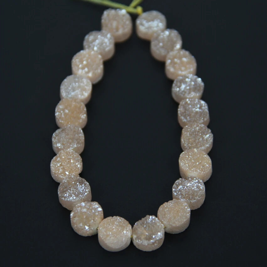 Natural Champagne Titanium Druzy Stone Round Shape Beads Necklace,Raw Drusy Geode Slab Beads Pendant Jewelry Supplies 10mm
Natural Champagne Titanium Druzy Stone Round Shape Beads Necklace,Raw Drusy Geode Slab Beads Pendant Jewelry Supplies 10mm