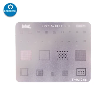 BGA Chip Reballing Stencil Template for iPad 2 3 4 5 6 Air Air2 Mini 1 2 3 4 Pro9.7 12.9 WIFI/ touch ic/ NAND Flash/ CPU Repair
BGA Chip Reballing Stencil Template for iPad 2 3 4 5 6 Air Air2 Mini 1 2 3 4 Pro9.7 12.9 WIFI/ touch ic/ NAND Flash/ CPU Repair