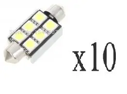 

1*pair 39mm 2.5W 6-SMD LED 200-250LM White Reading/License Plate/Dome Lamp Light Bulb (12V)