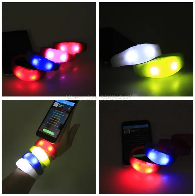 100PCS Unisex Voice Control LED Light Up Silicone Bracelet Glow Flash Bangle Gift For Party Decoration
100PCS Unisex Voice Control LED Light Up Silicone Bracelet Glow Flash Bangle Gift For Party Decoration