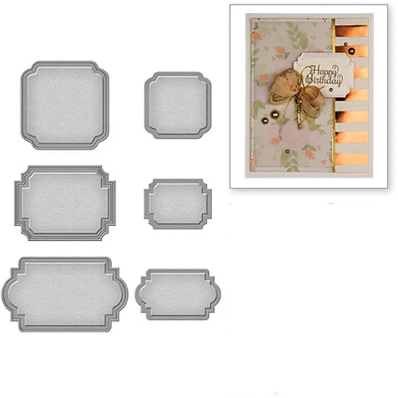 6pcs/Set Labels Frame Metal Dies Frame Cutting Dies Stencils For DIY Scrapbooking dies Papers Cards Embossing Cut Dies 2019 New
6pcs/Set Labels Frame Metal Dies Frame Cutting Dies Stencils For DIY Scrapbooking dies Papers Cards Embossing Cut Dies 2019 New