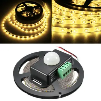 5M SMD2835 300LED 60LED/m Waterproof IP65 Warm White flexible Strip Light 12V kitchen cabinet+automatic PIR Motion Sensor Switch
5M SMD2835 300LED 60LED/m Waterproof IP65 Warm White flexible Strip Light 12V kitchen cabinet+automatic PIR Motion Sensor Switch