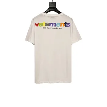 Vetements T Shirts Colored Rainbow Embroidery Vetements Top Tees Men Women 1:1 High Quality Summer Style Vetements T-shirt
Vetements T Shirts Colored Rainbow Embroidery Vetements Top Tees Men Women 1:1 High Quality Summer Style Vetements T-shirt