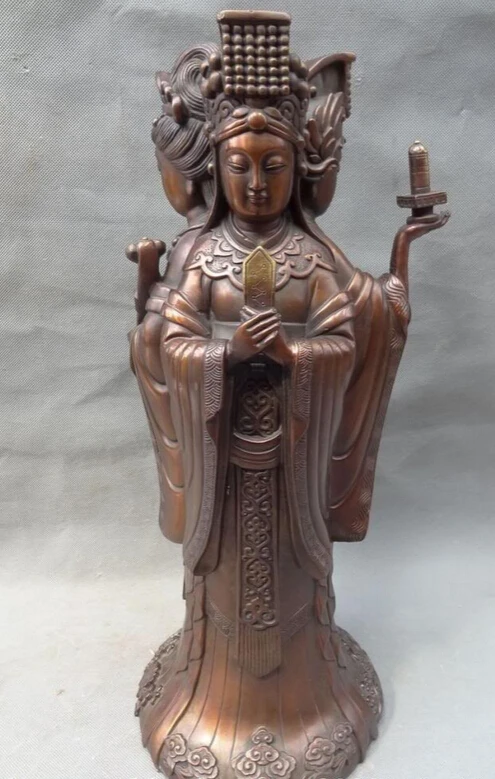 005314 18" Chinese Pure Bronze RuYi 3 Face Queen Mazu Kwan-yin GuanYin Buddha Statue
005314 18" Chinese Pure Bronze RuYi 3 Face Queen Mazu Kwan-yin GuanYin Buddha Statue