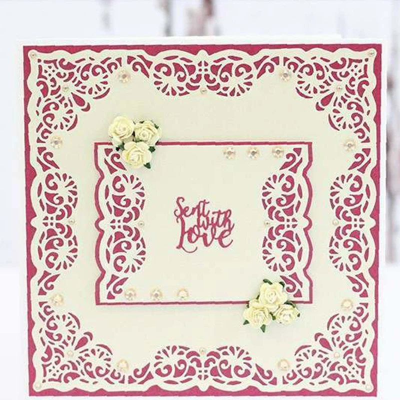 Parisian Damask Lace Edge Border Frame Metal Cutting Dies Stencils For DIY Scrapbooking Decoration Embossing Card Craft Die Cut
Parisian Damask Lace Edge Border Frame Metal Cutting Dies Stencils For DIY Scrapbooking Decoration Embossing Card Craft Die Cut