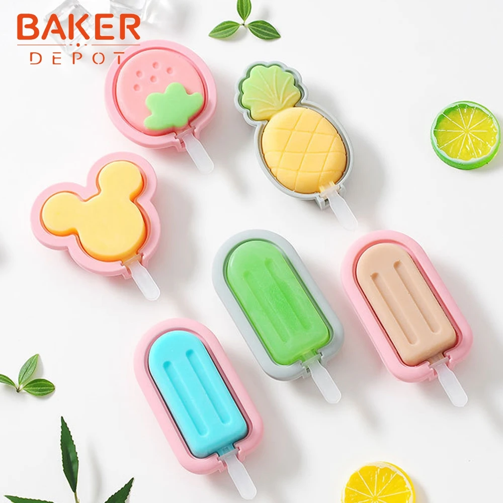 BAKER DEPOT Silicone ice cream maker mickey shap ice cube tray juice candy lolly bar bread dessert cake decoration form one hole
BAKER DEPOT Silicone ice cream maker mickey shap ice cube tray juice candy lolly bar bread dessert cake decoration form one hole
