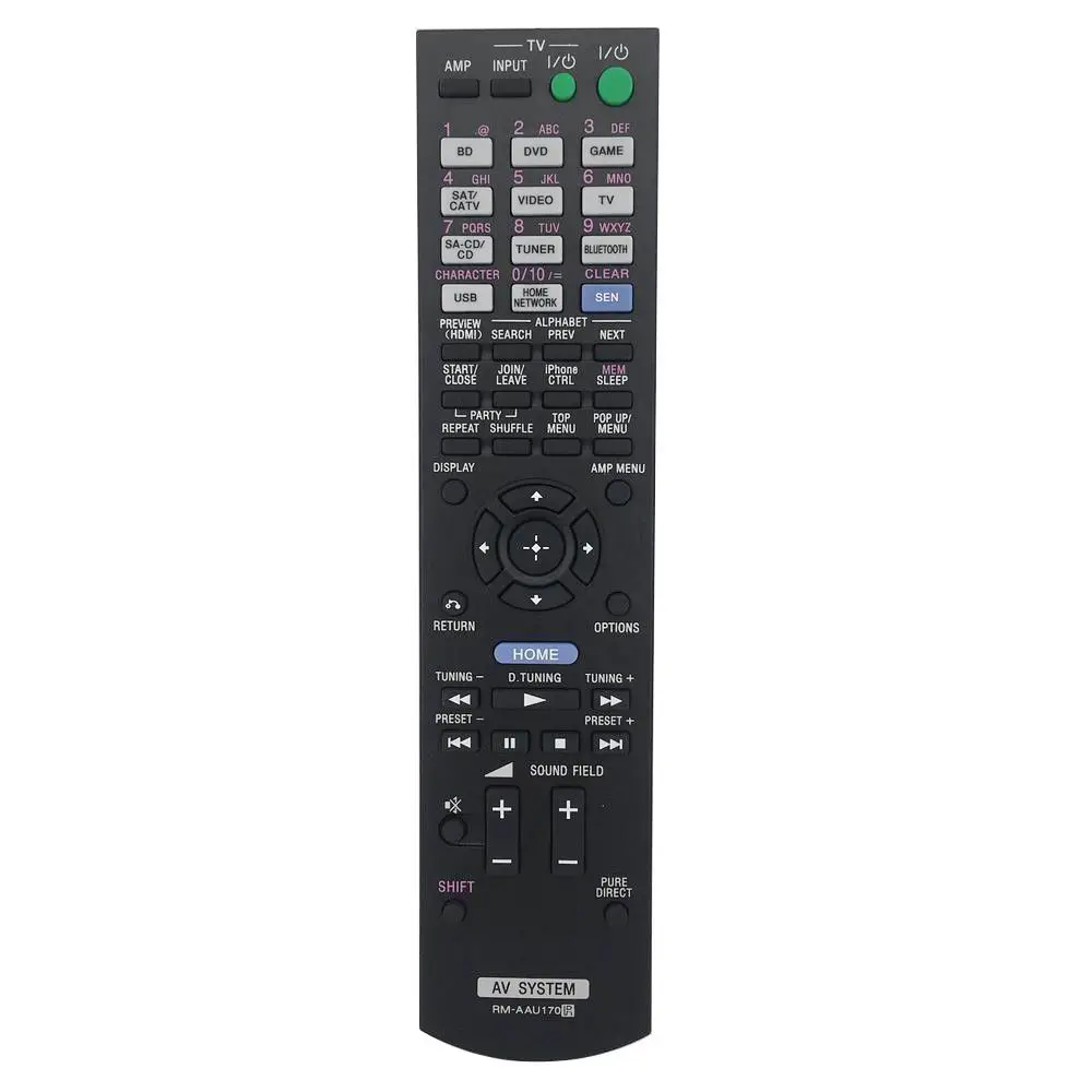 Hot! Remote control NEW for SONY RM-AAU170 RM AAU170 SUB FOR RM-AAU169 fit for STR-DN840 Home Theater Fernbedienung
Hot! Remote control NEW for SONY RM-AAU170 RM AAU170 SUB FOR RM-AAU169 fit for STR-DN840 Home Theater Fernbedienung