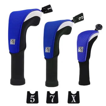 Big Teeth 3pcs/set Golf Driver Fairway wood Hybrid Headcover lightweight Mesh Longneck Knit with Number Tag Blue/Black
Big Teeth 3pcs/set Golf Driver Fairway wood Hybrid Headcover lightweight Mesh Longneck Knit with Number Tag Blue/Black
