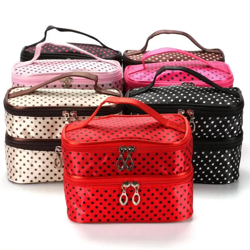 Double Layer Dot Makeup Bag Big Travel Toiletry Cosmetic Bag Case Organizer Zipper Holder Handbag maleta de maquiagem 25#622
Double Layer Dot Makeup Bag Big Travel Toiletry Cosmetic Bag Case Organizer Zipper Holder Handbag maleta de maquiagem 25#622