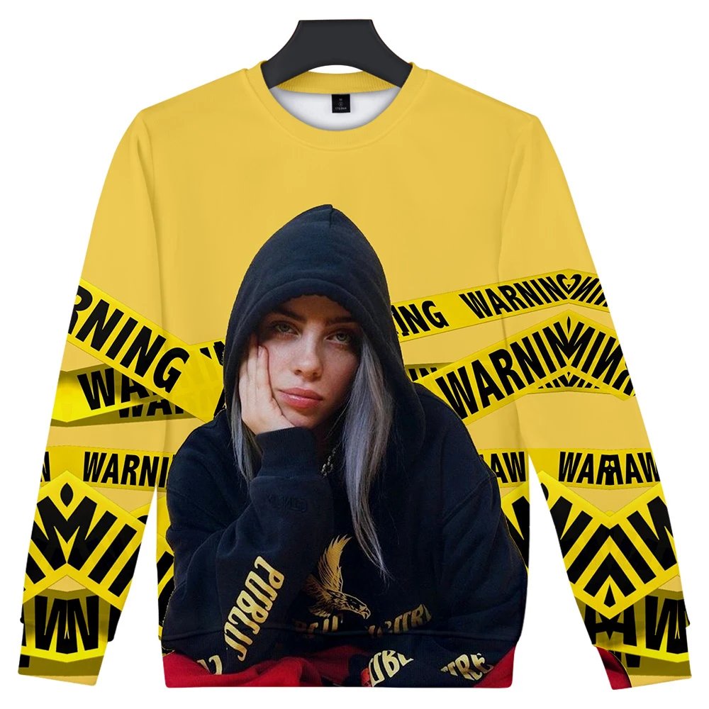 2019 singer Billie Eilish album When We All Fall Asleep, Where Do We Go Round neck sweatshirt Men/Women O-neck hot sale Clothes
2019 singer Billie Eilish album When We All Fall Asleep, Where Do We Go Round neck sweatshirt Men/Women O-neck hot sale Clothes