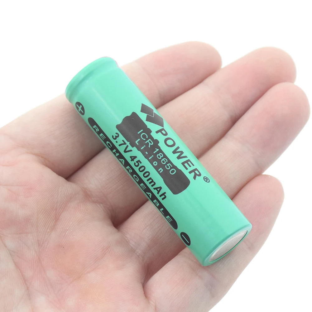 1/2/4 Pcs New Green ICR 18650 4500mAh 18650 Lithium Battery Cell Rechargeable For Torch Audio Equipment Camera Toy Power Bank
1/2/4 Pcs New Green ICR 18650 4500mAh 18650 Lithium Battery Cell Rechargeable For Torch Audio Equipment Camera Toy Power Bank