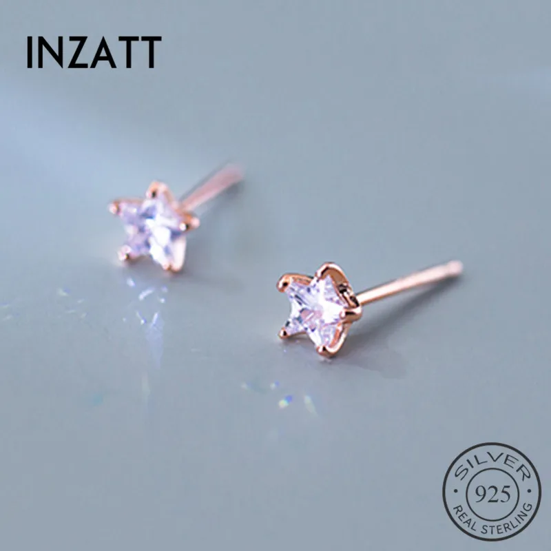 INZATT Real 925 Sterling Silver Zircon Star Tiny Stud Earrings For Fashion Women Cute Fine Jewelry 2019 Minimalist Accessories
INZATT Real 925 Sterling Silver Zircon Star Tiny Stud Earrings For Fashion Women Cute Fine Jewelry 2019 Minimalist Accessories