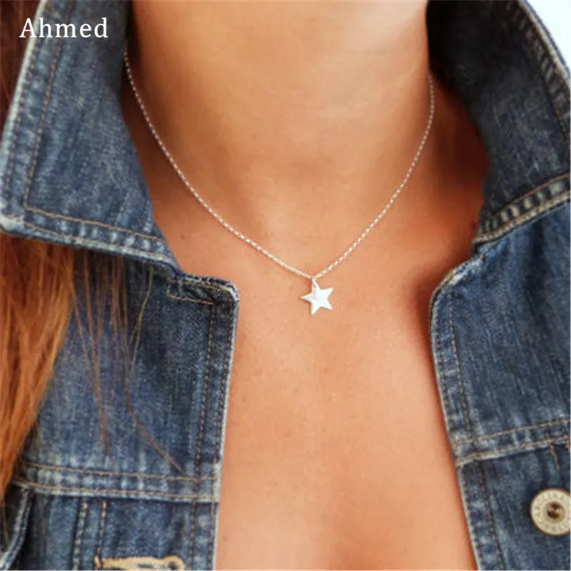 Ahmed Fashion Simple Gold Color Star Pendant Necklace For Women New Maxi Statement Necklaces Collar Bijoux Jewelry
Ahmed Fashion Simple Gold Color Star Pendant Necklace For Women New Maxi Statement Necklaces Collar Bijoux Jewelry
