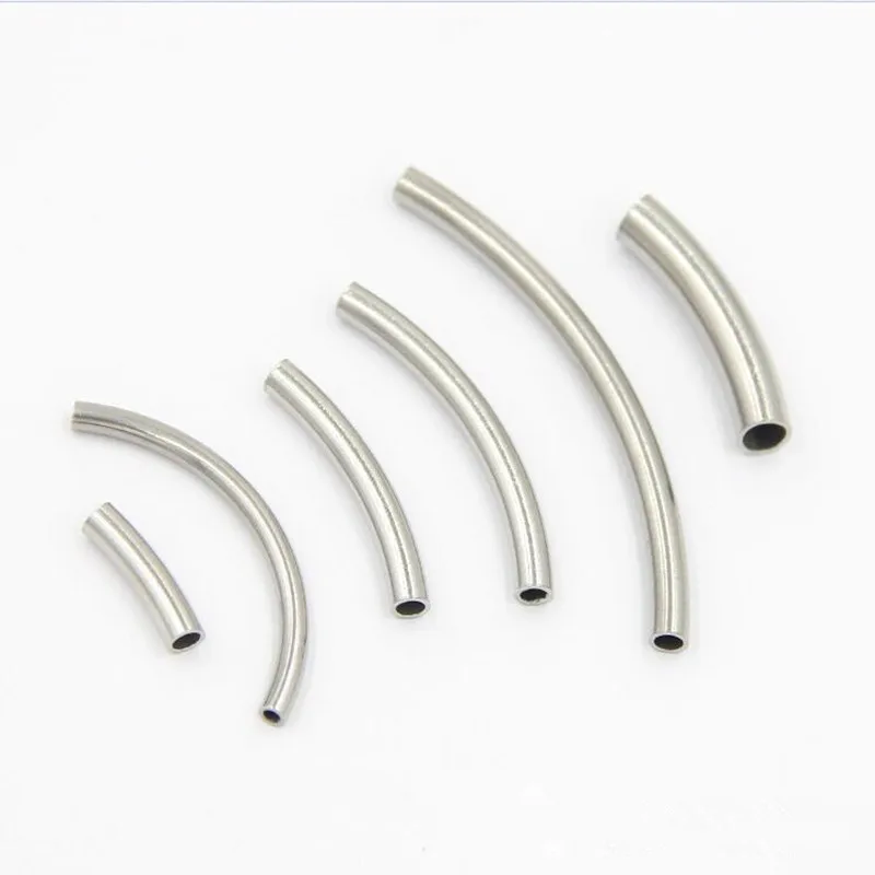 10pcs/lot 2.5mm Hole Stainless Steel Spacer Beads Curve Tube for DIY Chock Necklace Bracelet Jewelry Making Findings Z995
10pcs/lot 2.5mm Hole Stainless Steel Spacer Beads Curve Tube for DIY Chock Necklace Bracelet Jewelry Making Findings Z995