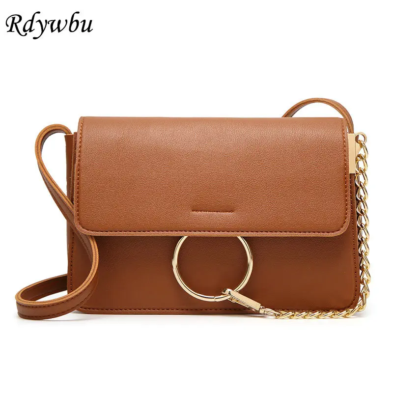 Rdywbu Metal Ring Chain Crossbody Shoulder Bag Women New Fashion PU Leather Handbag Female High Quality Small Messenger Bag B597 
Rdywbu Metal Ring Chain Crossbody Shoulder Bag Women New Fashion PU Leather Handbag Female High Quality Small Messenger Bag B597