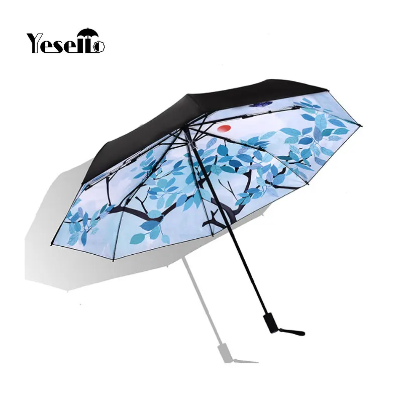 Yesllo Tree Painting 3 Folding Pencil Umbrella Ultra-thin Light Mini Umbrella Rain Women Umbrella Women Sun Rain Gear Parasol
Yesllo Tree Painting 3 Folding Pencil Umbrella Ultra-thin Light Mini Umbrella Rain Women Umbrella Women Sun Rain Gear Parasol