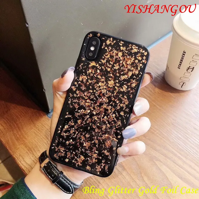 Luxury Bling Glitter Gold Foil Inlay Phone Case For iPhone X XR XS Max 6 6S 7 8 Plus Soft Silicon Frame Bumper Shockproof Cover
Luxury Bling Glitter Gold Foil Inlay Phone Case For iPhone X XR XS Max 6 6S 7 8 Plus Soft Silicon Frame Bumper Shockproof Cover