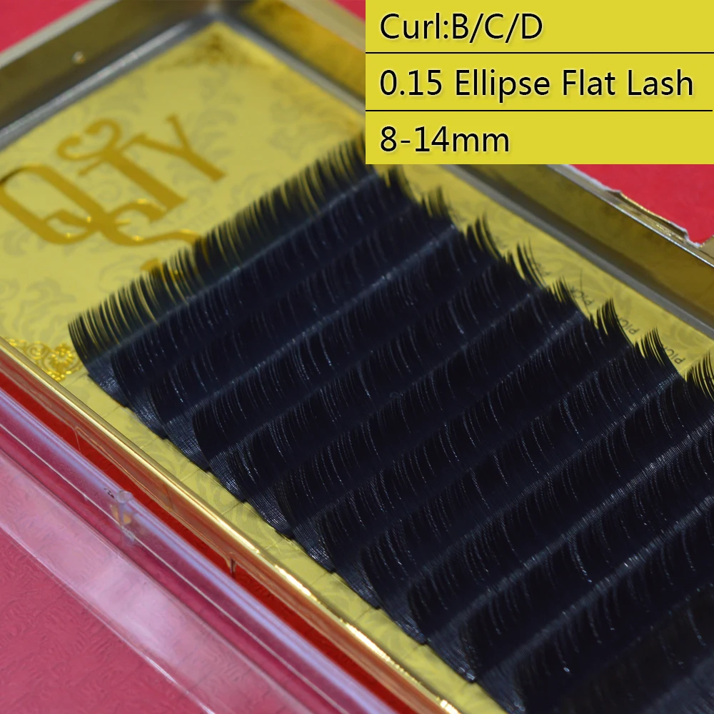 QSTY Silk Individual False eyelashes Mink Ellipse Flat Eye Lashes Extension, 3D Natural Eyelashes 0.15/ 8-14mm B/C/D Curl
QSTY Silk Individual False eyelashes Mink Ellipse Flat Eye Lashes Extension, 3D Natural Eyelashes 0.15/ 8-14mm B/C/D Curl