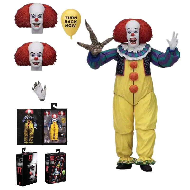 18cm 7INCH NEW NECA IT Pennywise Joker 1990 old version Clown Action Figure Collection Model Toys For Halloween Gift Doll
18cm 7INCH NEW NECA IT Pennywise Joker 1990 old version Clown Action Figure Collection Model Toys For Halloween Gift Doll