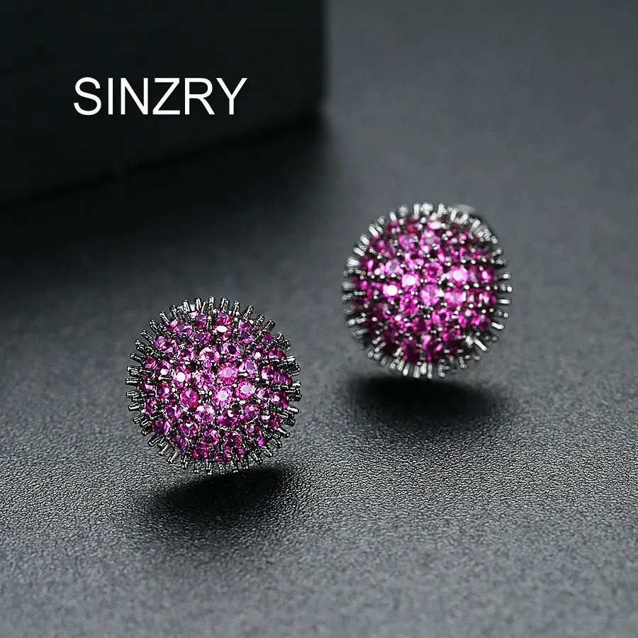 SINZRY new fashion jewelry Cubic zircon hedgehog shape stud earrings black gun plated round cute earrings for women
SINZRY new fashion jewelry Cubic zircon hedgehog shape stud earrings black gun plated round cute earrings for women