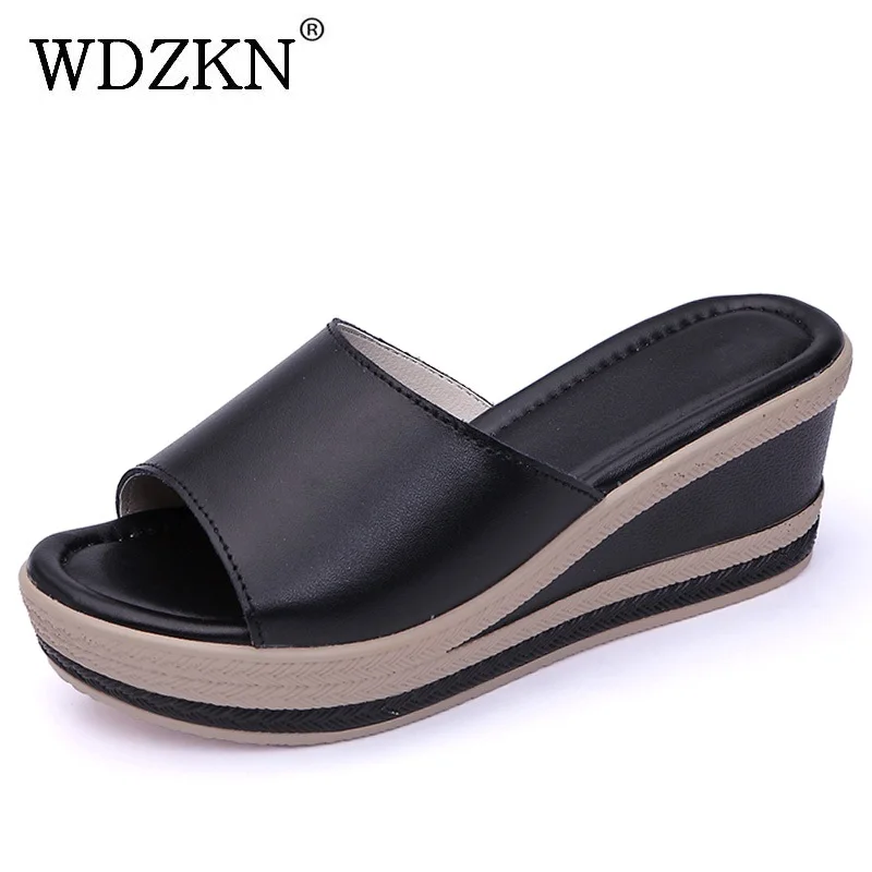 WDZKN Summer Women Slippers Slip On Shoes Round Toe Ladies Wedge Platform Slippers Comfortable High Heel Sandals Slides
WDZKN Summer Women Slippers Slip On Shoes Round Toe Ladies Wedge Platform Slippers Comfortable High Heel Sandals Slides