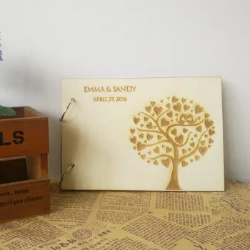 Wedding Tree Pattern Rustic Wooden Guestbook Personalized Wood Wedding Guest Book Engagement Wedding Book for Signature 
Wedding Tree Pattern Rustic Wooden Guestbook Personalized Wood Wedding Guest Book Engagement Wedding Book for Signature