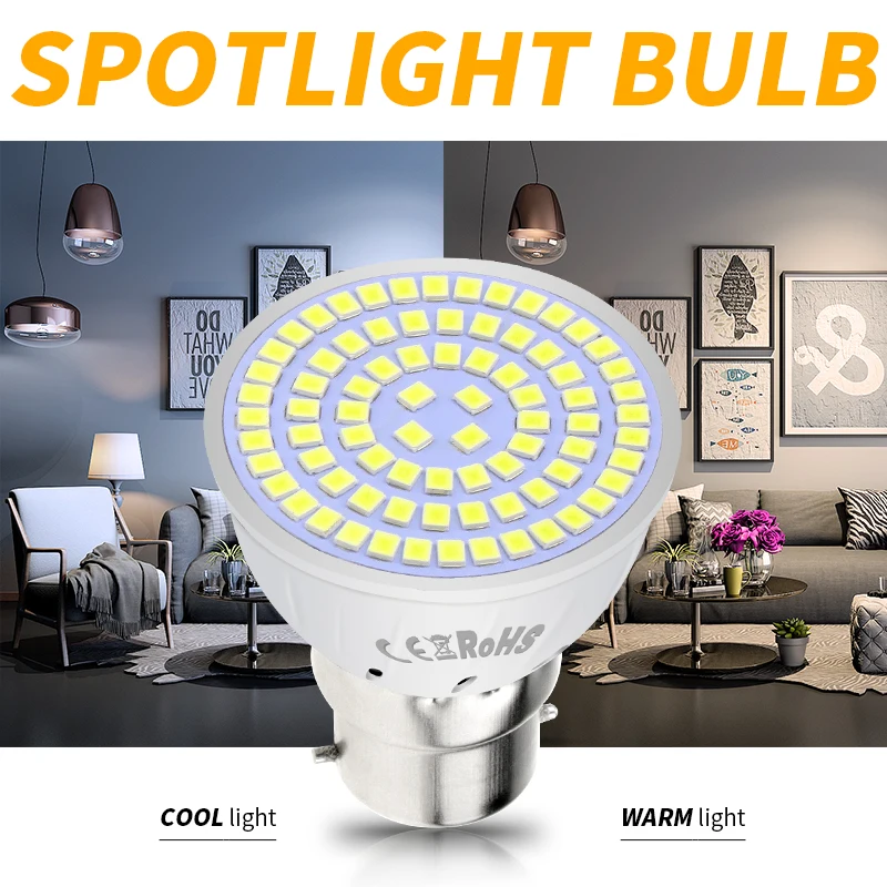 

E14 Spotlight Led Bulb E27 Led Spot Light Bulbs MR16 220V Bombillas Led GU10 Corn Lamp SMD 2835 Ampoule B22 Home Lamp 3W 5W 7W