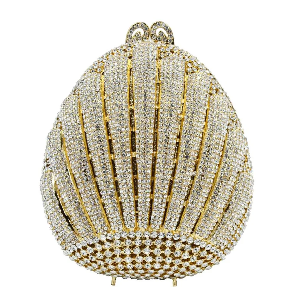 Gold Silver Egg Shape Evening Bag Luxury Crystal Stones Clutch Party Bags Bridal wallet Female pochette Chain Mini Handbag SC649
Gold Silver Egg Shape Evening Bag Luxury Crystal Stones Clutch Party Bags Bridal wallet Female pochette Chain Mini Handbag SC649