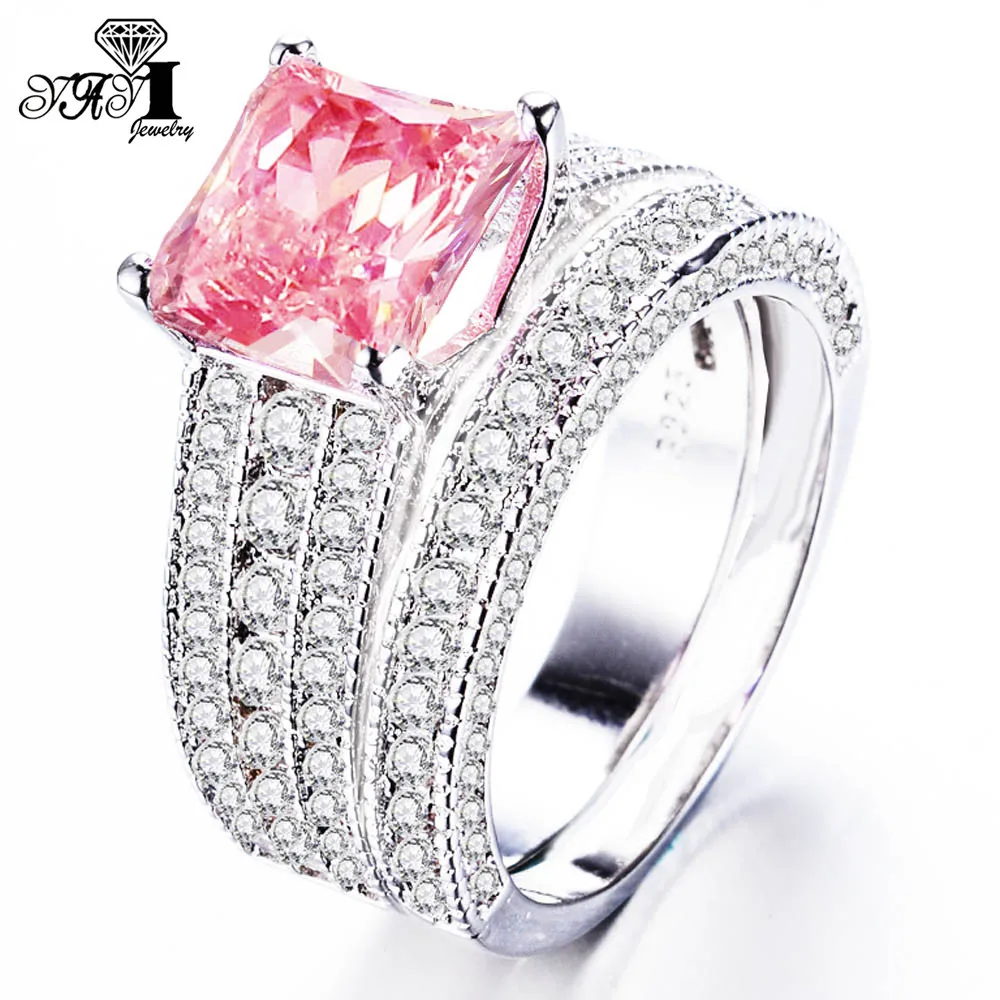 YaYI Fashion Women Jewelry couple Ring 3CT Pink Zircon CZ Silver Color Engagement Rings wedding Rings Party Ring
YaYI Fashion Women Jewelry couple Ring 3CT Pink Zircon CZ Silver Color Engagement Rings wedding Rings Party Ring