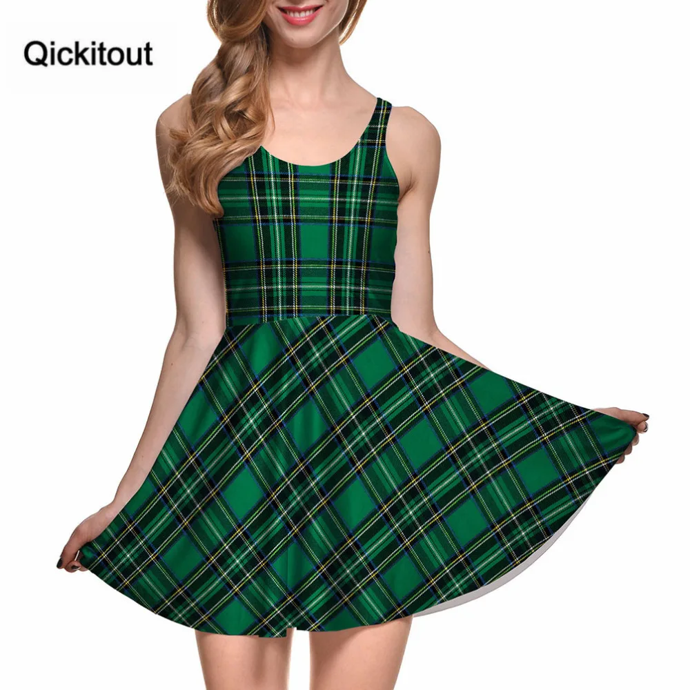Drop Ship Fashion Women Casual Work Dresses Fit and Flare Digital Printing TARTAN GREEN REVERSIBLE SKATER DRESS Vestidos Sexy
Drop Ship Fashion Women Casual Work Dresses Fit and Flare Digital Printing TARTAN GREEN REVERSIBLE SKATER DRESS Vestidos Sexy