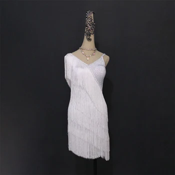 Latin Dance Dresses For Women Adult White Fringe Wear Women Stage Tango Ballroom Salsa Competition Latin Dance Dress Girls Skirt
Latin Dance Dresses For Women Adult White Fringe Wear Women Stage Tango Ballroom Salsa Competition Latin Dance Dress Girls Skirt