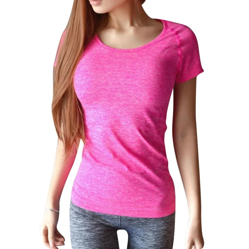 2019 Women Professional Yoga Shirts Top Fitness Running Gym Sports T Shirt Quick Drying Short Tees Jogging Exercises Tops
2019 Women Professional Yoga Shirts Top Fitness Running Gym Sports T Shirt Quick Drying Short Tees Jogging Exercises Tops