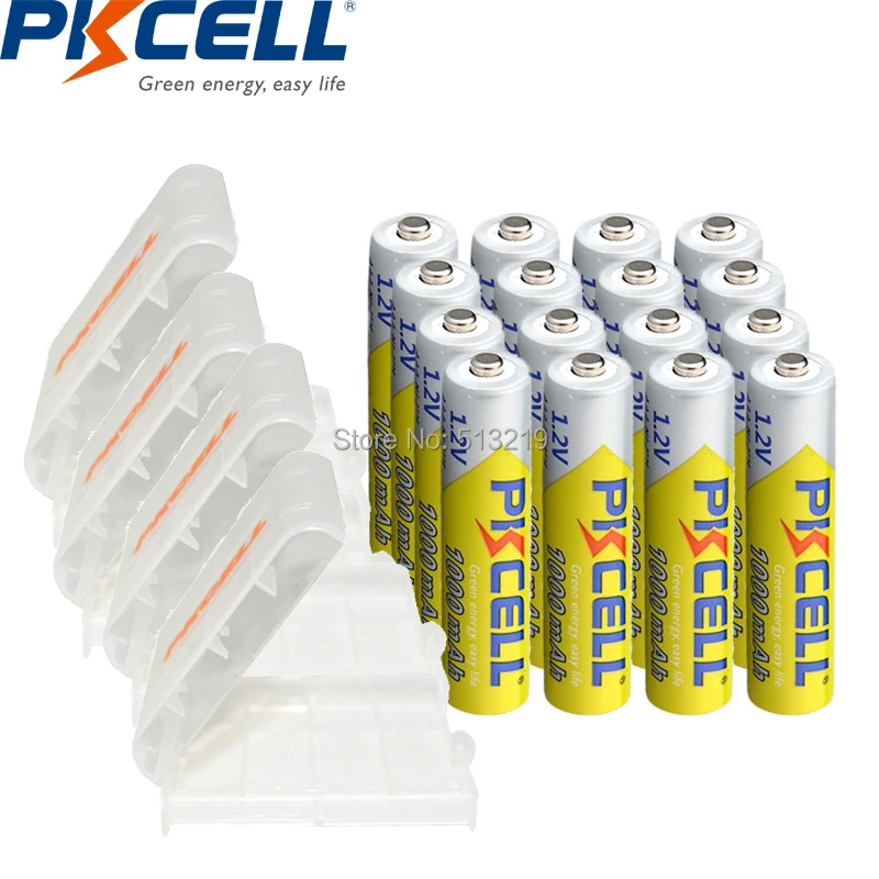 16PCS PKCELL 1.2V Ni-MH pilas Rechargeable aaa Battery aaa battery 1000MAH and 4pcs battery holder box for AA/AAA batteries
16PCS PKCELL 1.2V Ni-MH pilas Rechargeable aaa Battery aaa battery 1000MAH and 4pcs battery holder box for AA/AAA batteries