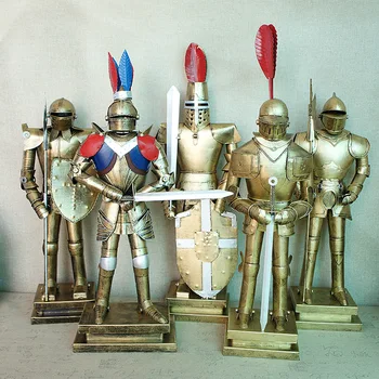 European style iron warrior series hand holding spear weapon battle to the end metal crafts statues for decoration abstract
European style iron warrior series hand holding spear weapon battle to the end metal crafts statues for decoration abstract