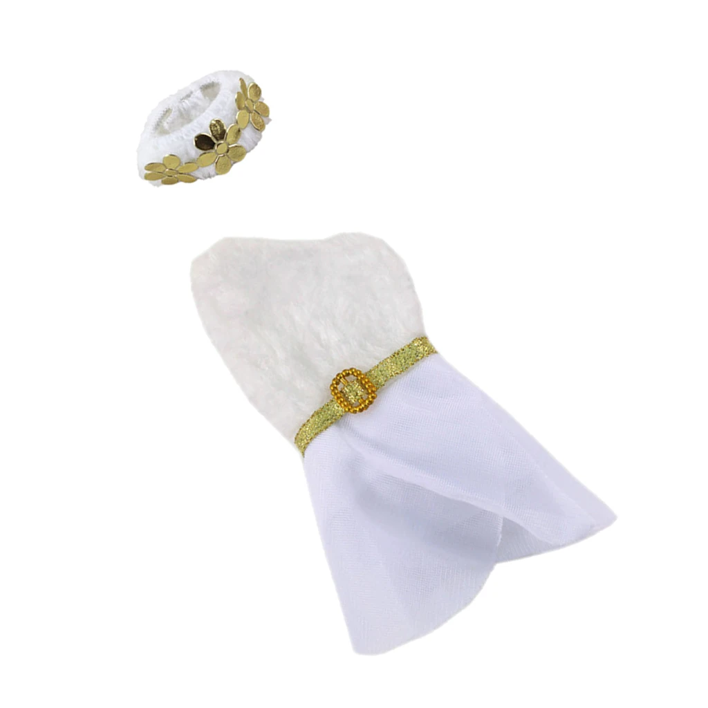 MagiDeal Fashion Princess Skirt & Hat Dress for 30cm Doll Clothes Accessory White