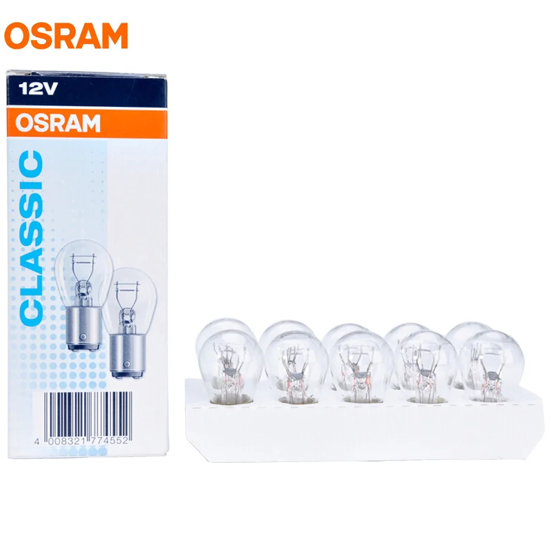 

10pcs OSRAM 7528 P21/5W S25 BAY15d 12V Original Twin Filament Halogen Bulbs Car Standard Turn Signal Lamps Brake Light ECE