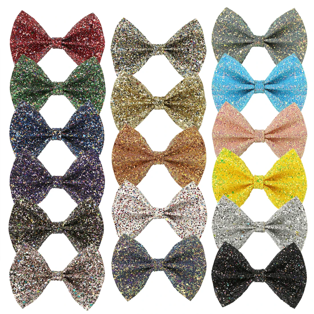 16pcs/lot 4inch Sequin Hair Bows Without Clips Blingbling Bowknot DIY Leather Fabric Bows Hair Ties
16pcs/lot 4inch Sequin Hair Bows Without Clips Blingbling Bowknot DIY Leather Fabric Bows Hair Ties