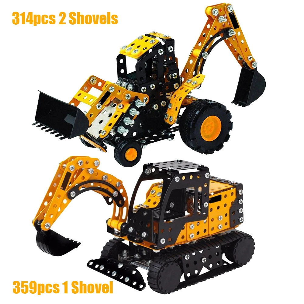 314Pcs 359Pcs Metal Building Blocks Backhoe Loader GT Intelligent Construction Set 3D Model Building Kits Toys Gift for Children
314Pcs 359Pcs Metal Building Blocks Backhoe Loader GT Intelligent Construction Set 3D Model Building Kits Toys Gift for Children