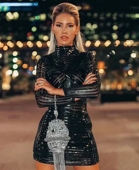 New Winter Fashion Sexy Turtleneck Black Women Dress 2018 Knitted Elegant Designer Dress
New Winter Fashion Sexy Turtleneck Black Women Dress 2018 Knitted Elegant Designer Dress