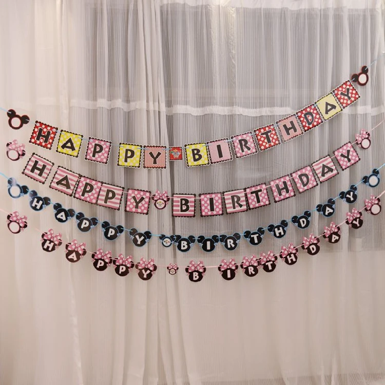 Free Shipping 1 SET Mickey & Minnie Series "HAPPY BIRTHDAY" Wedding Party Paper Garland Banner
Free Shipping 1 SET Mickey & Minnie Series "HAPPY BIRTHDAY" Wedding Party Paper Garland Banner