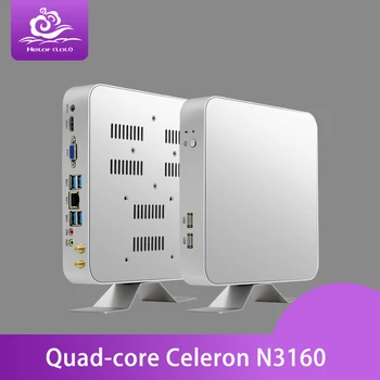 Intel CPU Mini PC Fanless Windows 10 Celeron N3160 Quad Cores HTPC Barebone