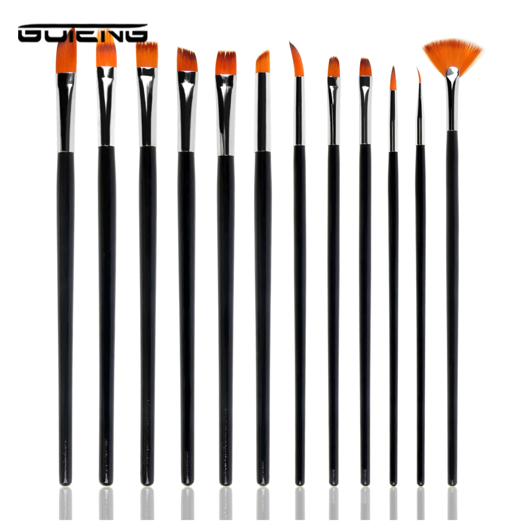 Guteng 12Pcs Watercolor Paint Brushes Set Nylon Hair Painting Brush Variety Style Short Rod Oil Acrylic Painting Brush Pen Art
Guteng 12Pcs Watercolor Paint Brushes Set Nylon Hair Painting Brush Variety Style Short Rod Oil Acrylic Painting Brush Pen Art